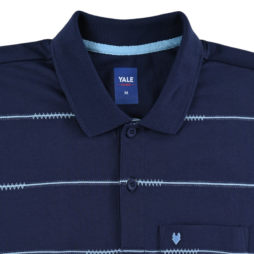 Playera Yale Regular Fit Tipo polo 7556 Azul marino