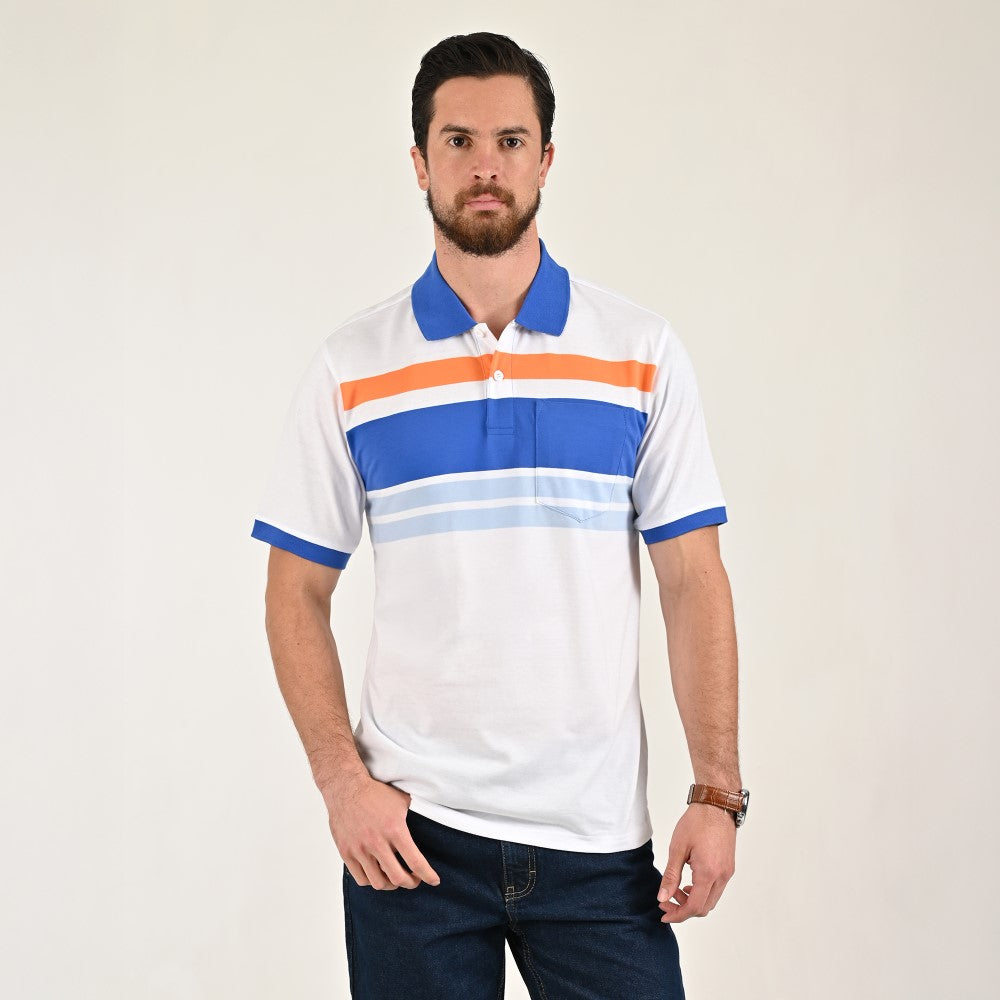 Playera Yale Regular Fit Tipo polo 7558 Blanco