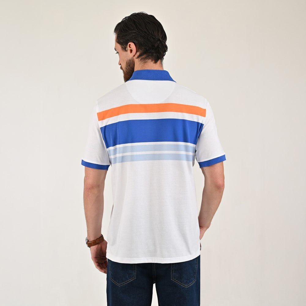 Playera Yale Regular Fit Tipo polo 7558 Blanco