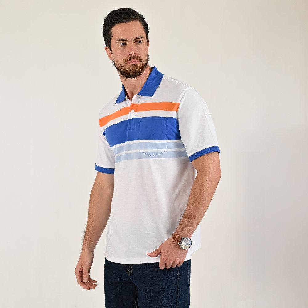Playera Yale Regular Fit Tipo polo 7558 Blanco