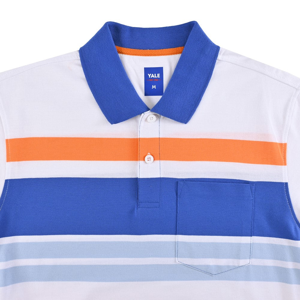 Playera Yale Regular Fit Tipo polo 7558 Blanco