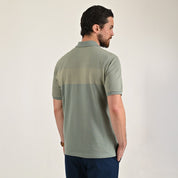 Playera Yale Regular Fit Tipo polo 7570 Verde Cemento
