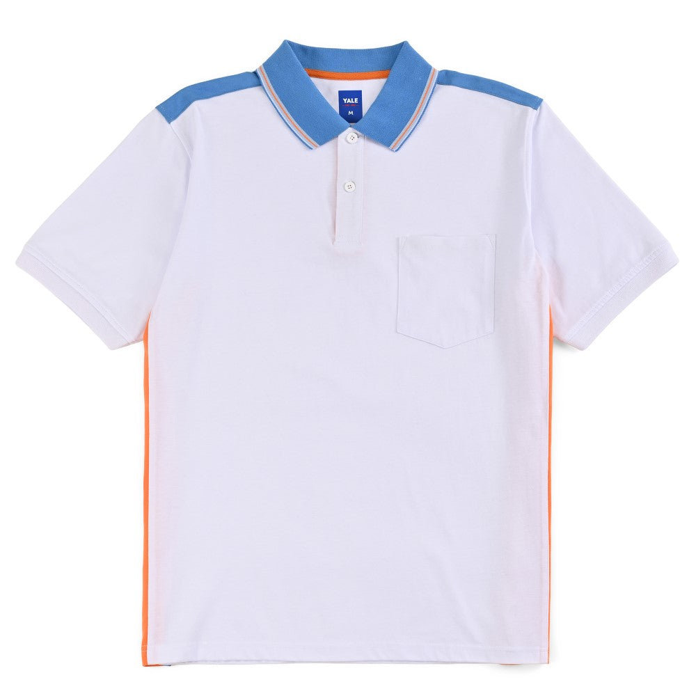 Playera Yale Regular Fit Tipo polo 7573 Blanco