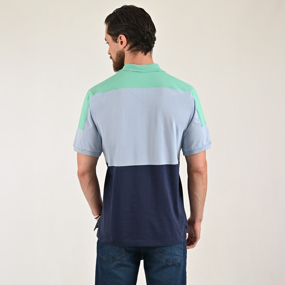 Playera Yale Regular Fit Tipo polo 7574 Azul