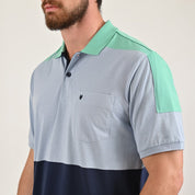Playera Yale Regular Fit Tipo polo 7574 Azul