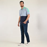 Playera Yale Regular Fit Tipo polo 7574 Azul