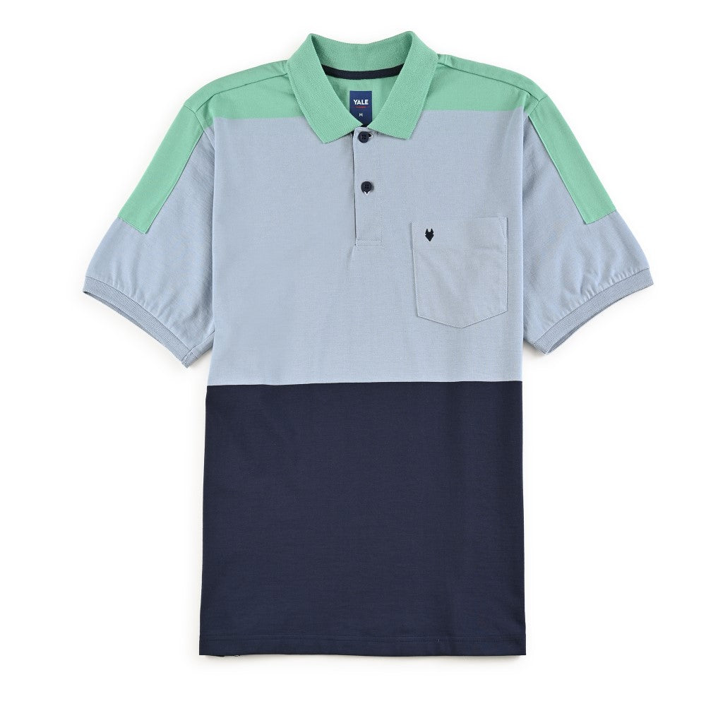 Playera Yale Regular Fit Tipo polo 7574 Azul