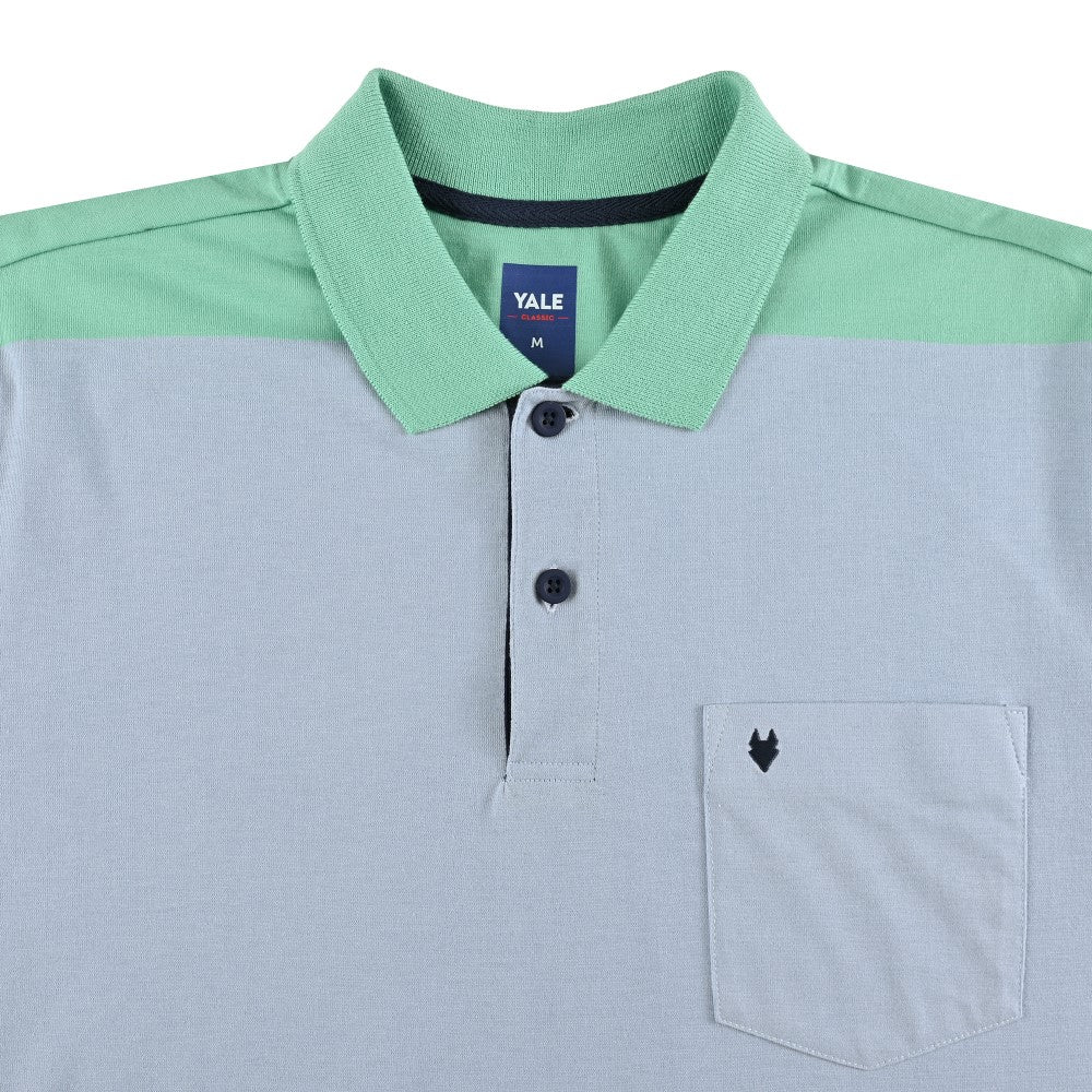 Playera Yale Regular Fit Tipo polo 7574 Azul
