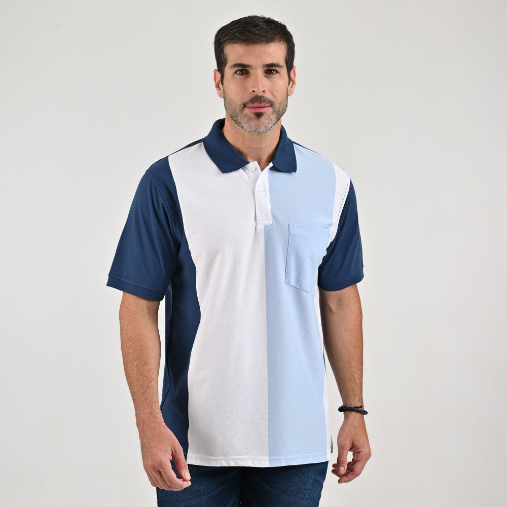 Playera Yale Regular Fit Tipo polo 7575 Azul marino