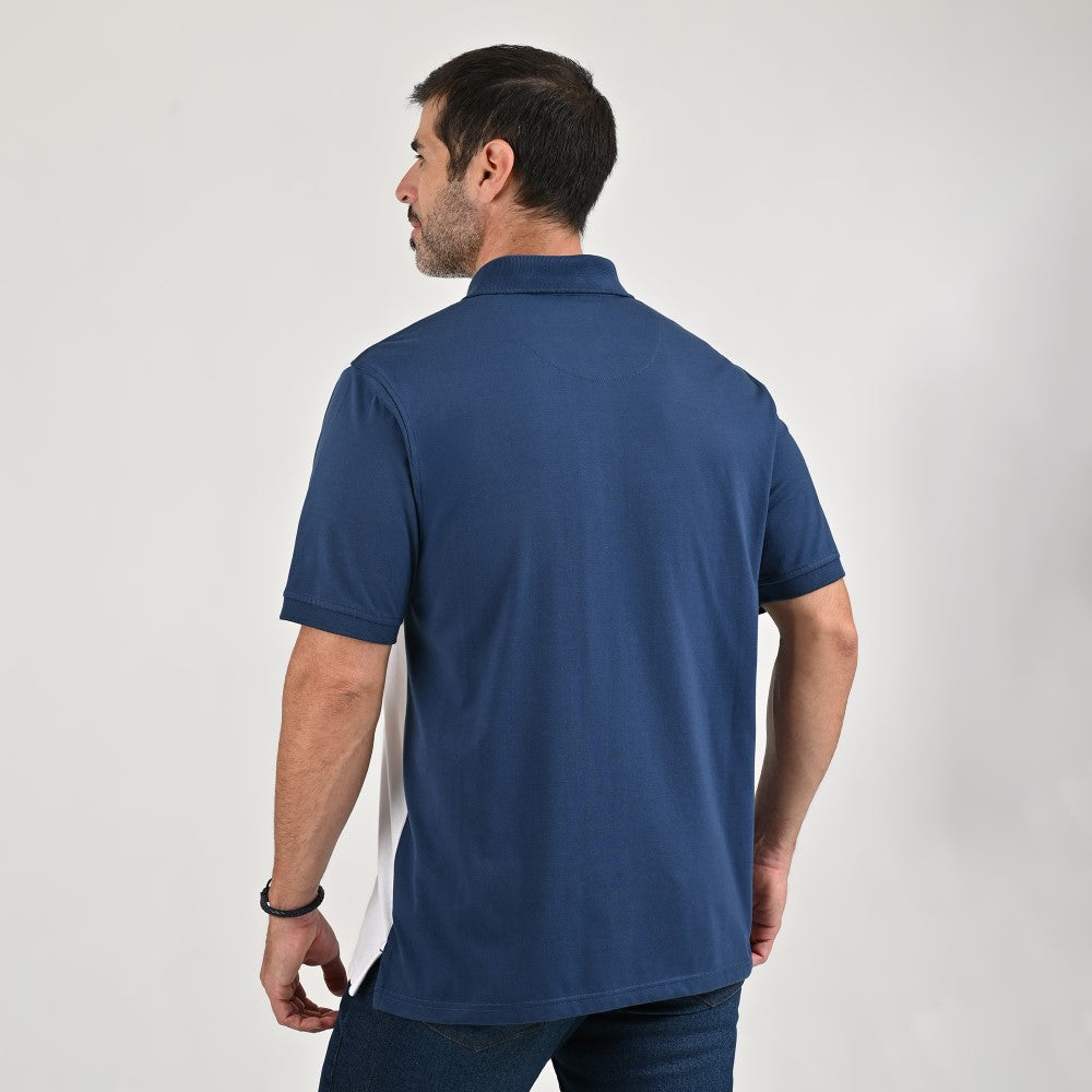Playera Yale Regular Fit Tipo polo 7575 Azul marino