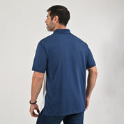Playera Yale Regular Fit Tipo polo 7575 Azul marino