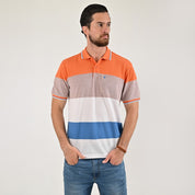 Playera Yale Regular Fit Tipo polo 7578 Naranja