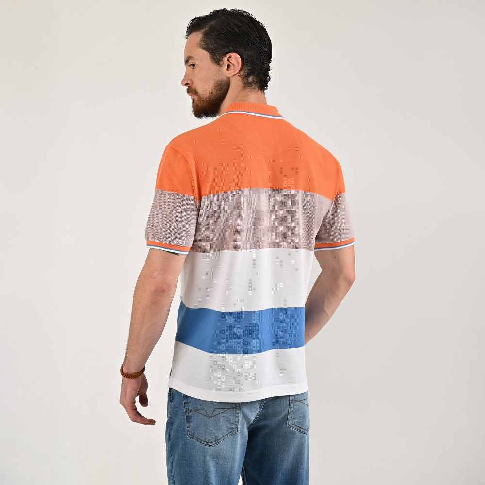 Playera Yale Regular Fit Tipo polo 7578 Naranja