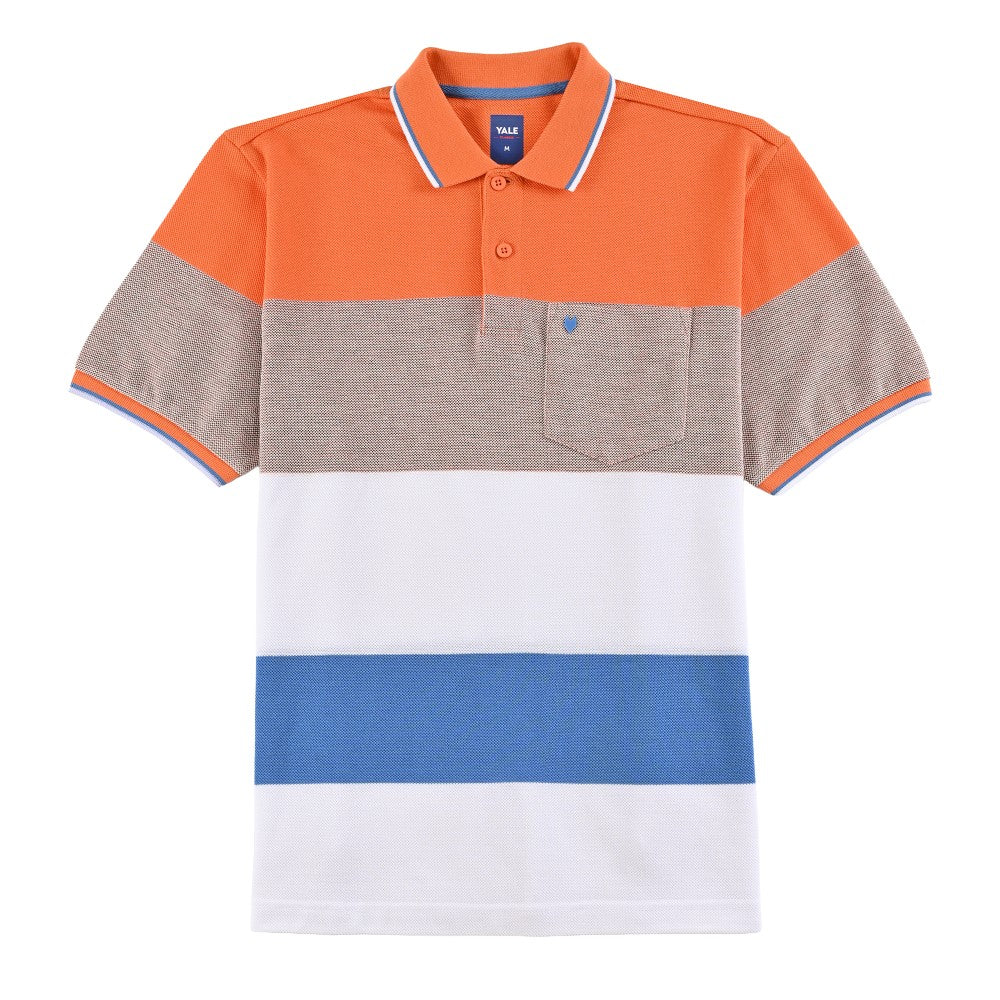 Playera Yale Regular Fit Tipo polo 7578 Naranja