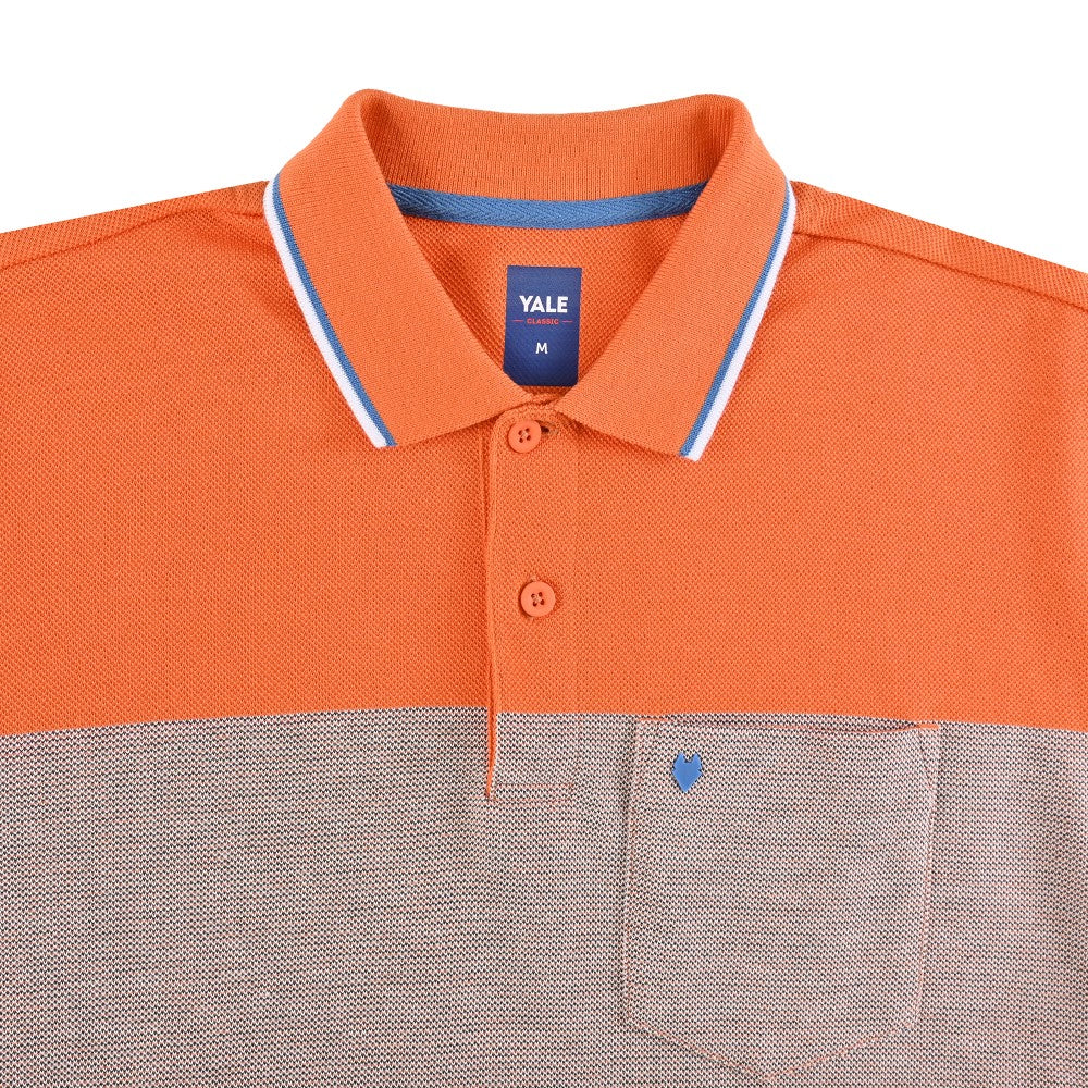 Playera Yale Regular Fit Tipo polo 7578 Naranja