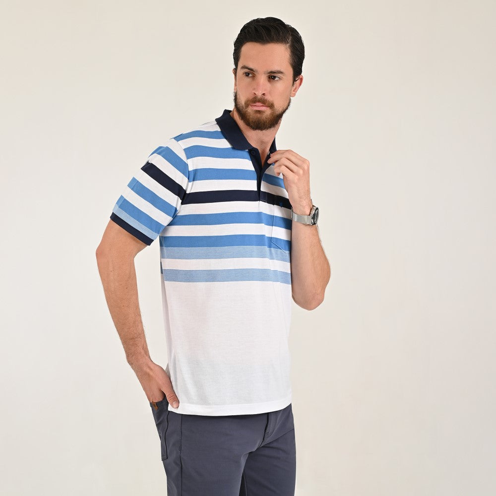 Playera Yale Regular Fit Tipo polo 7581 Verde Cemento