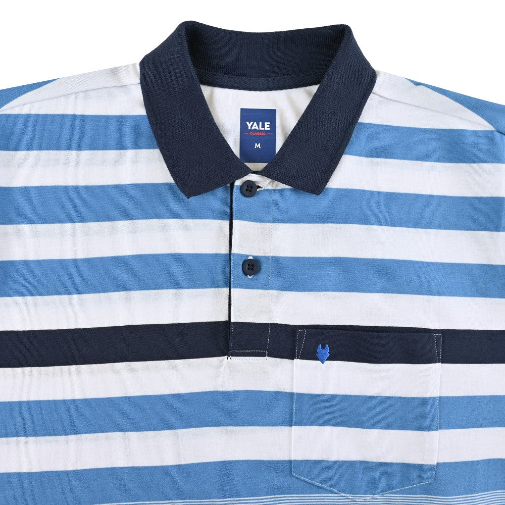 Playera Yale Regular Fit Tipo polo 7581 Verde Cemento