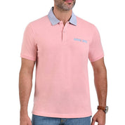 Playera Tipo Polo Yale Manga Corta Slim Fit 7264 Rosa Pálido