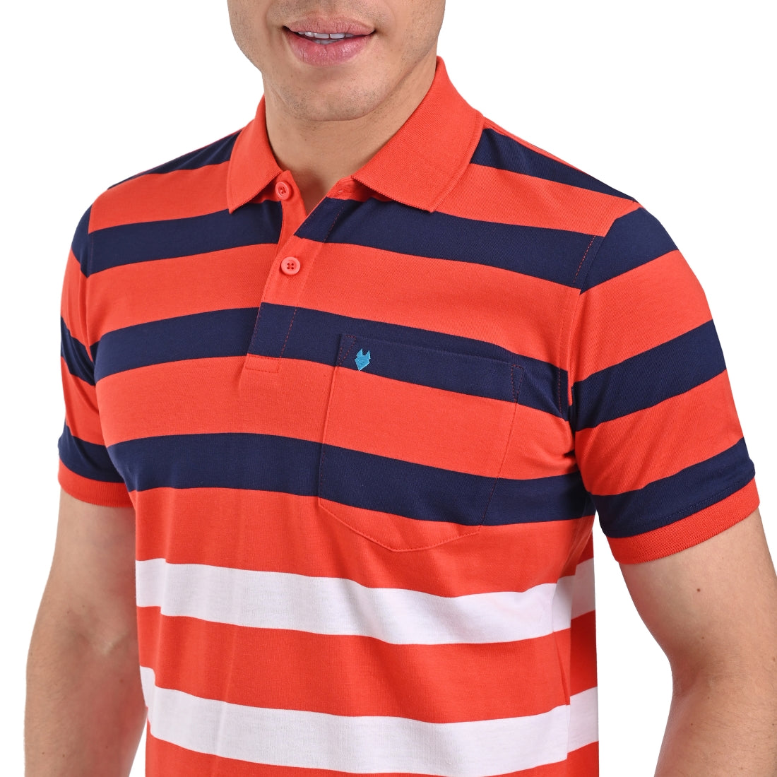Playera Tipo Polo Yale Manga Corta Regular Fit 7270  Naranja