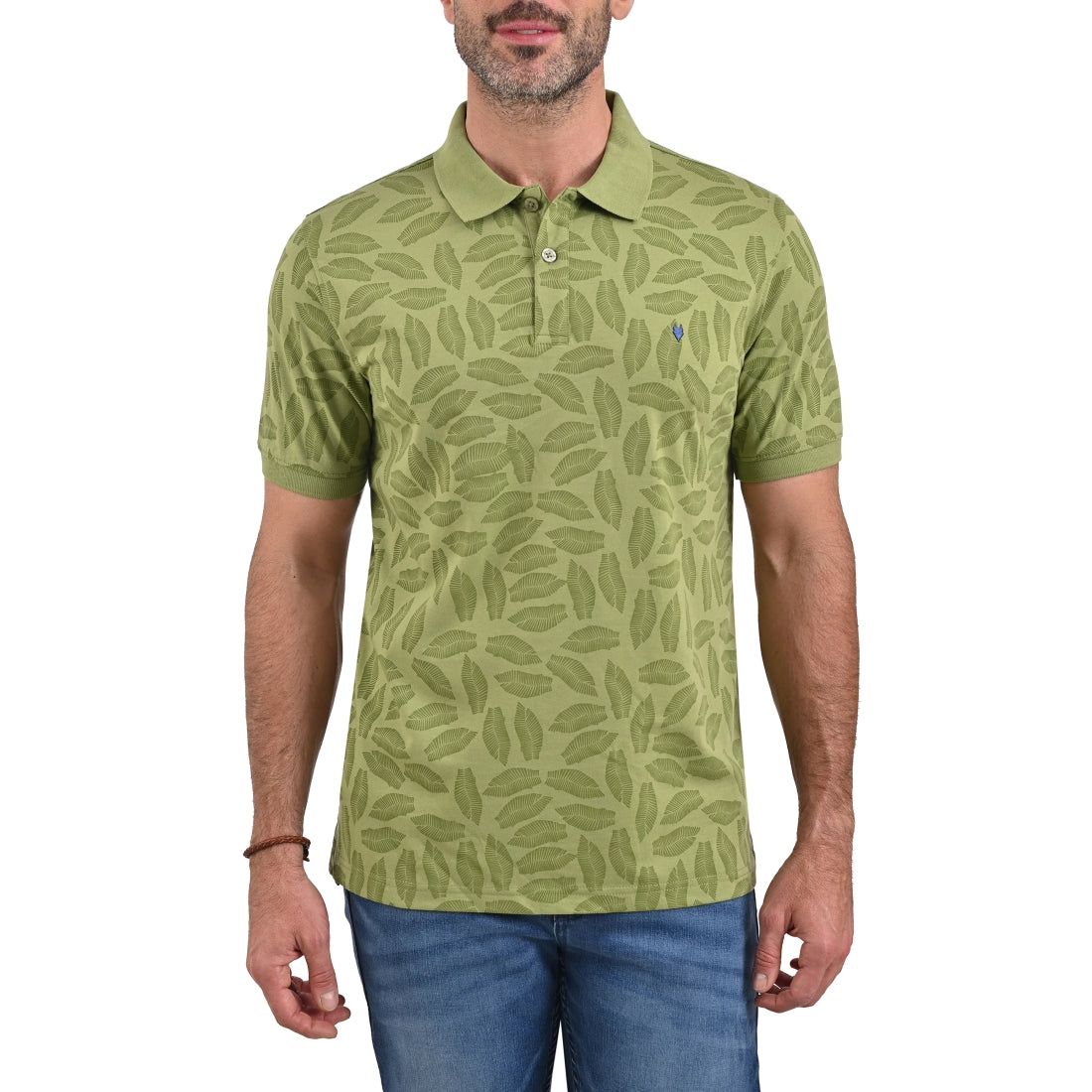 Playera Tipo Polo Yale Manga Corta Regular Fit 7271  Verde Manzana