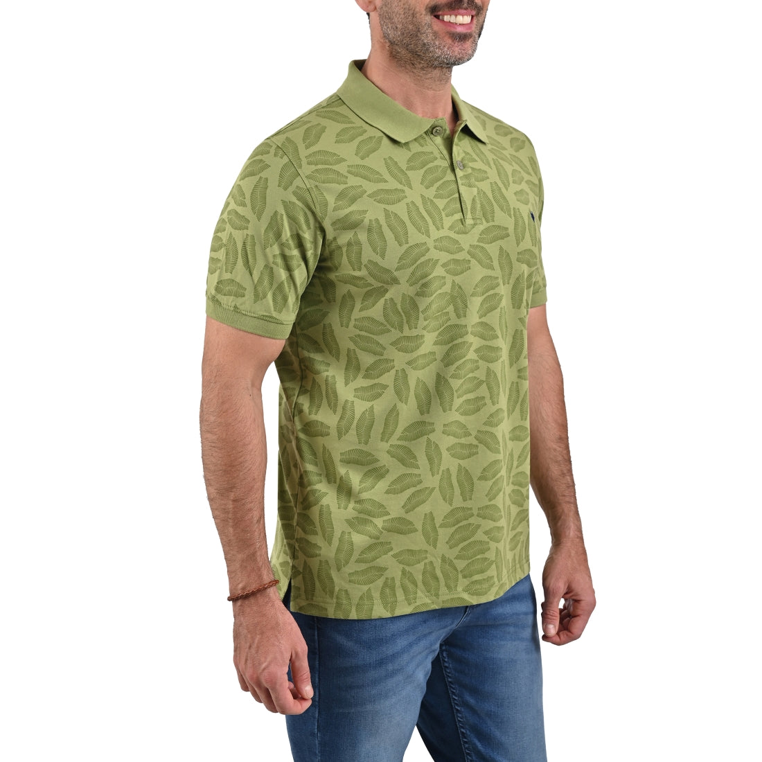 Playera Tipo Polo Yale Manga Corta Regular Fit 7271  Verde Manzana