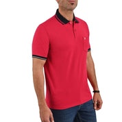 Playera Tipo Polo Yale Manga Corta Lisa Slim Fit Fit 7273