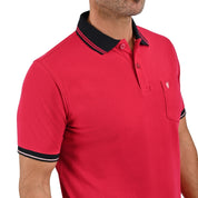 Playera Tipo Polo Yale Manga Corta Lisa Slim Fit Fit 7273