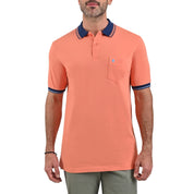 Playera Tipo Polo Yale Manga Corta Lisa Slim Fit Fit 7273