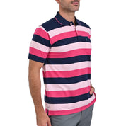 Playera Tipo Polo Yale Manga Corta  Slim Fit Fit 7302 Magenta