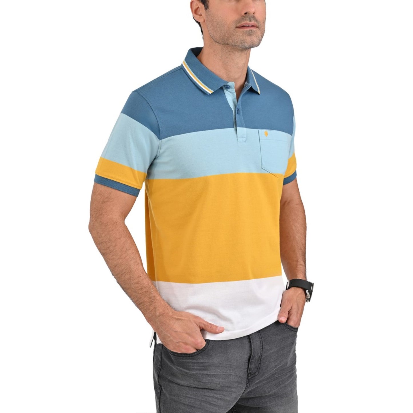Playera Yale Cuello Polo Slim Fit 7370