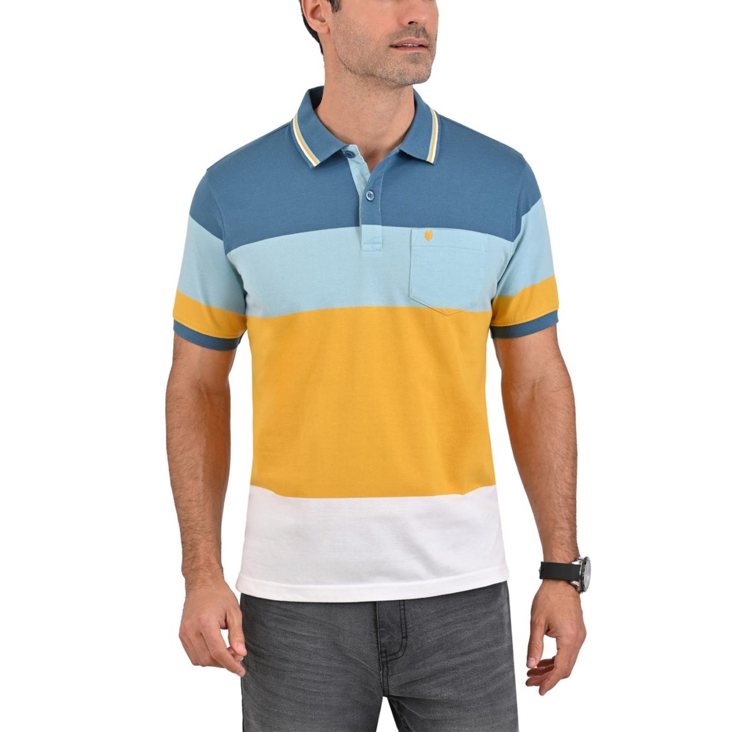 Playera Yale Cuello Polo Slim Fit 7370
