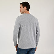 Playera Cuello Redondo Para Caballero Manga Larga Regular Fit 7085 Azul