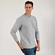 Playera Cuello Redondo Para Caballero Manga Larga Regular Fit 7085 Azul