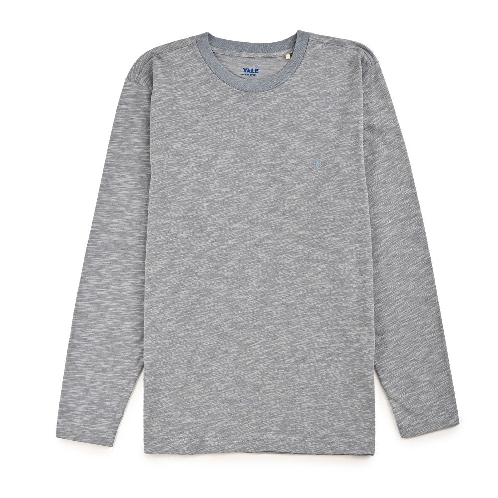 Playera Cuello Redondo Para Caballero Manga Larga Regular Fit 7085 Azul