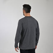 Playera Cuello Redondo Para Caballero Manga Larga Regular Fit 7090 Negro
