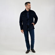 Chamarra Para Caballero Regular Fit A186 Azul Marino