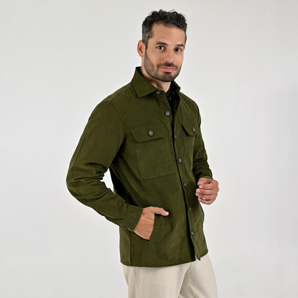 Chamarra Para Caballero Regular Fit A186 Verde Militar