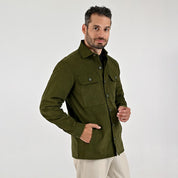 Chamarra Para Caballero Regular Fit A186 Verde Militar