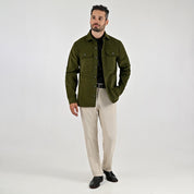 Chamarra Para Caballero Regular Fit A186 Verde Militar