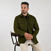 Chamarra Para Caballero Regular Fit A186 Verde Militar