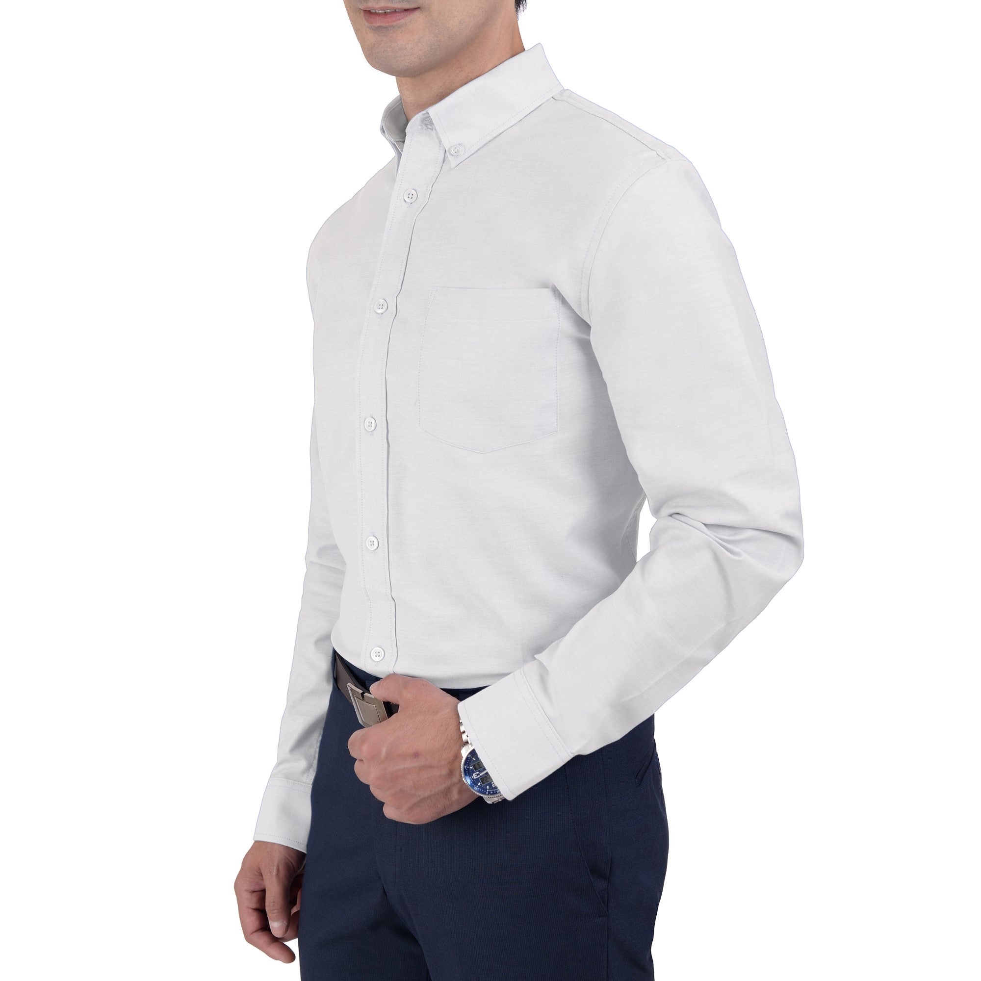 Camisa Casual Yale Manga Larga Tela Oxford Regular Fit 3216