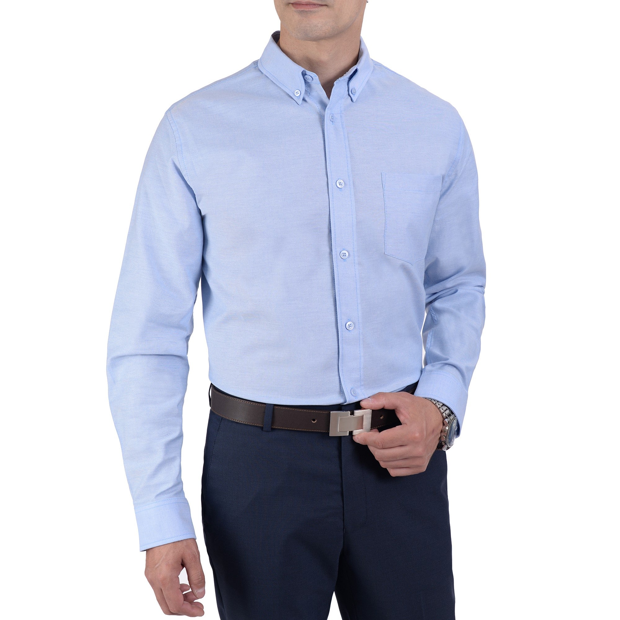 Camisa Casual Yale Manga Larga Tela Oxford Regular Fit 3216