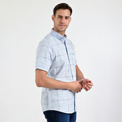 Camisa Yale Para Caballero Manga Corta Regular Fit 4652 Azul cielo