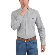 Camisa Buckingham Regular Fit Manga Larga Botón Oculto 3700