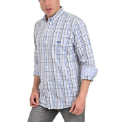 Camisa Buckingham Regular Fit Botón Oculto 3780