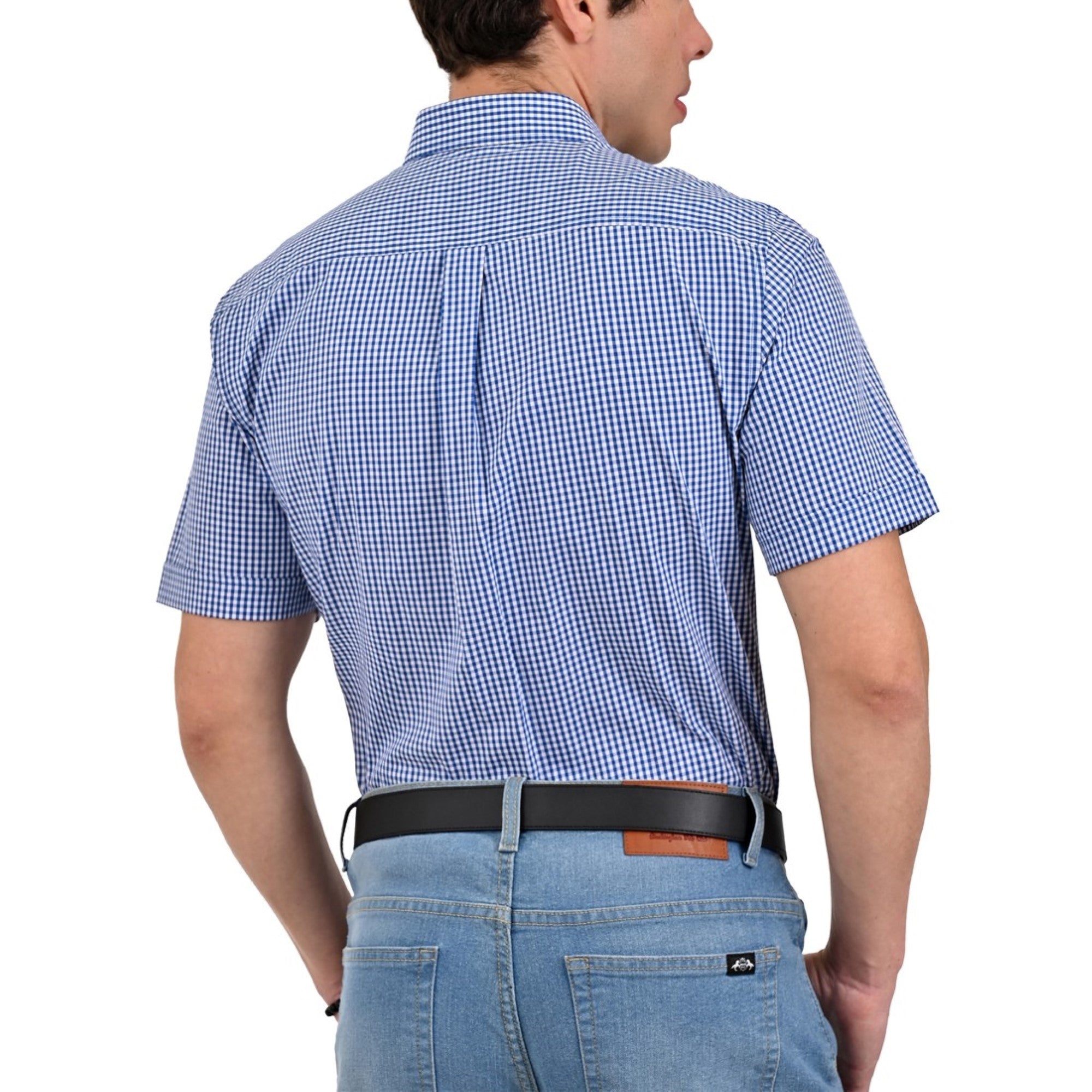 Camisa Buckingham Regular Fit Manga Corta 3701