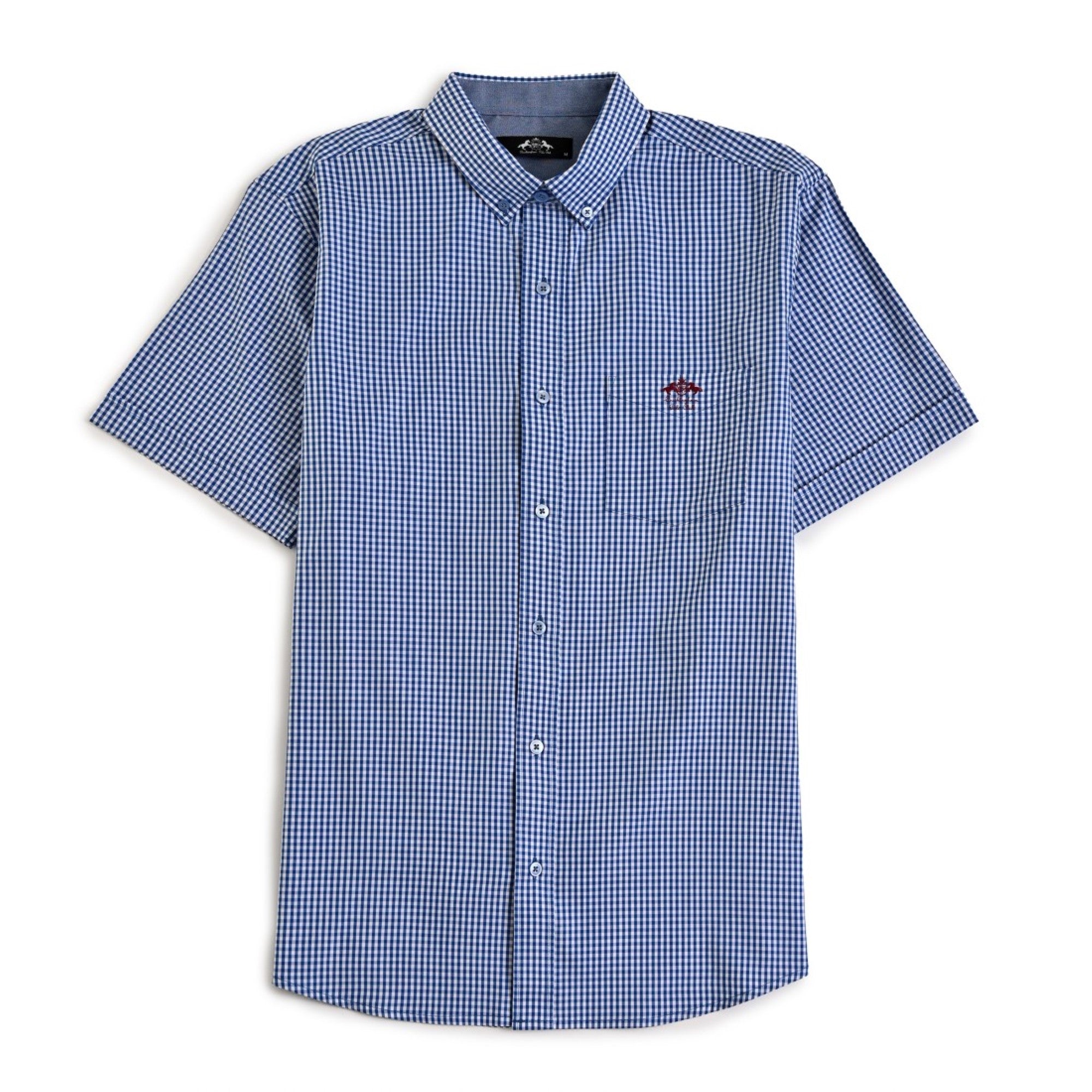 Camisa Buckingham Regular Fit Manga Corta 3701