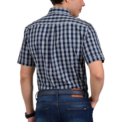 Camisa Buckingham Regular Fit Manga Corta 3704
