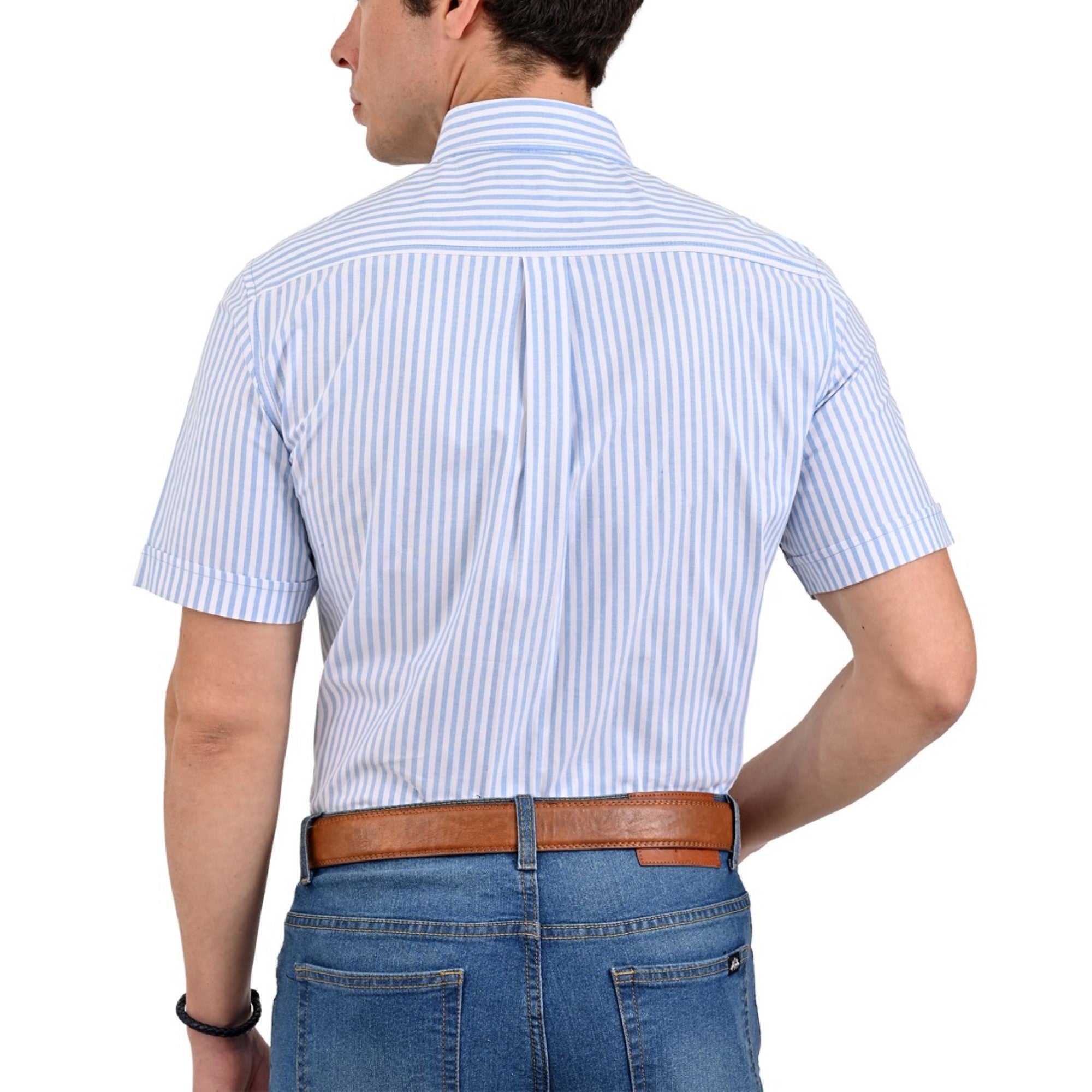 Camisa Buckingham Regular Fit Manga Corta 3777