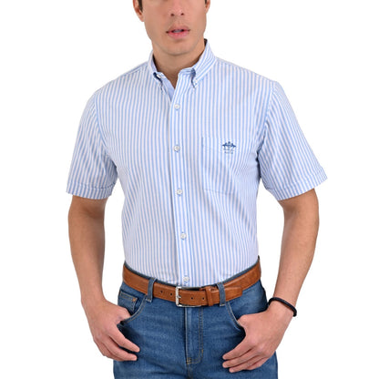 Camisa Buckingham Regular Fit Manga Corta 3777